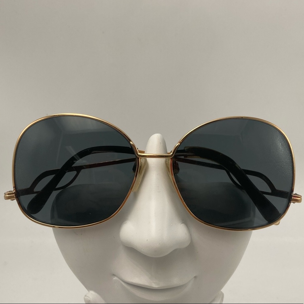Vintage Luxottica Gold Oval Sunglasses Frames